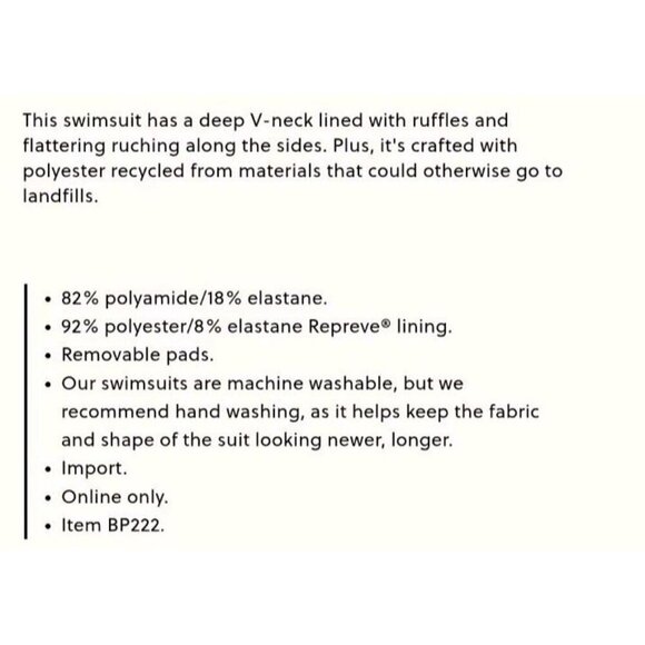 J. Crew Pink Fushia One Piece Swim Suit Ruched Ruffle V Neck Women's 22 (866) - Picture 4 of 6